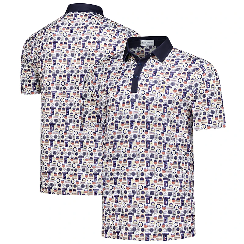 Men's Smith & Quinn White THE PLAYERS Patches Teddy Polo