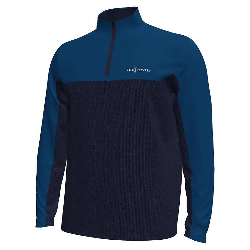 Pull à col zippé Under Armour THE PLAYERS Drive Storm Jacquard bleu marine pour homme