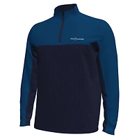 Pull à col zippé Under Armour THE PLAYERS Drive Storm Jacquard bleu marine pour homme