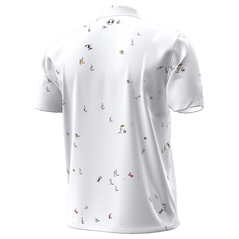Men's Under Armour  White THE PLAYERS ArmourDry Motif Polo