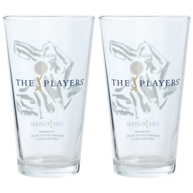 THE PLAYERS Two-Pack 2026 Players Course Map 16oz. Pint Glass Set