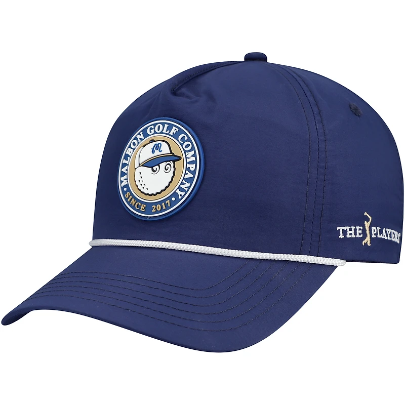 Unisex Malbon Golf  Navy THE PLAYERS Bucket Seal Rope Adjustable Hat