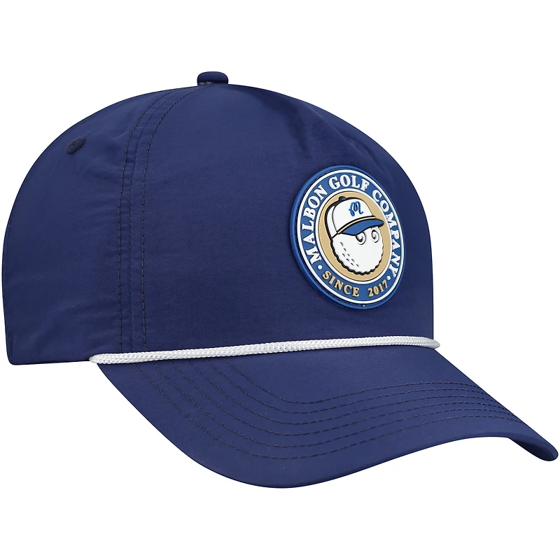 Unisex Malbon Golf  Navy THE PLAYERS Bucket Seal Rope Adjustable Hat