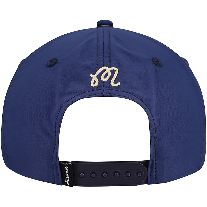 Unisex Malbon Golf  Navy THE PLAYERS Bucket Seal Rope Adjustable Hat