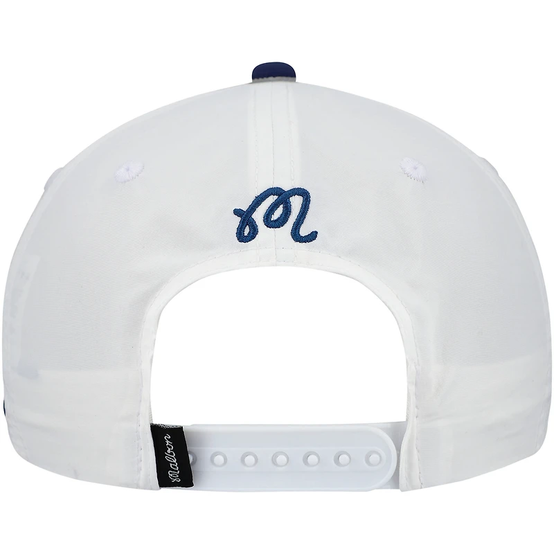 Unisex Malbon Golf  White THE PLAYERS Bucket Seal Rope Adjustable Hat