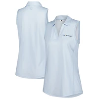 Women's FootJoy  Light Blue THE PLAYERS Striped Sleeveless Polo