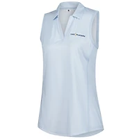 Women's FootJoy  Light Blue THE PLAYERS Striped Sleeveless Polo