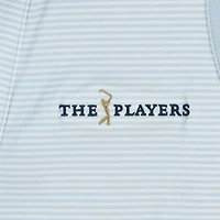 Women's FootJoy  Light Blue THE PLAYERS Striped Sleeveless Polo