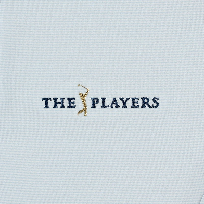 Pull zippé quart de tour à rayures bleu clair FootJoy THE PLAYERS pour femme