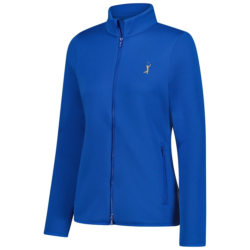 V110136 PLAYR Veste mi-lourde entièrement zippée Peter Millar SP25 The Players Goldman Lumi-Knit pour femme SWTLADZIP LS25EK321