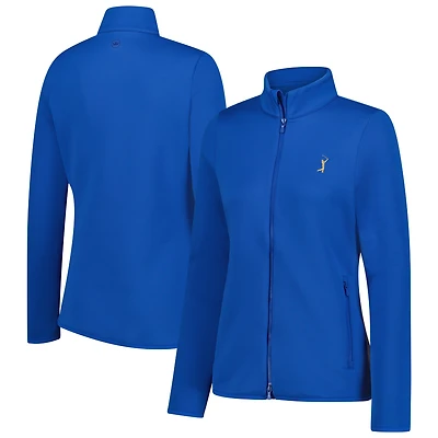 V110136 PLAYR Veste mi-lourde entièrement zippée Peter Millar SP25 The Players Goldman Lumi-Knit pour femme SWTLADZIP LS25EK321