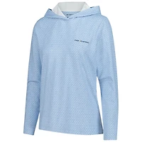 Sweat à capuche bleu clair Peter Millar THE PLAYERS Goldman Mar-Tee-Ni Break Pine pour femme