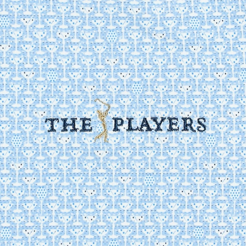 Sweat à capuche bleu clair Peter Millar THE PLAYERS Goldman Mar-Tee-Ni Break Pine pour femme