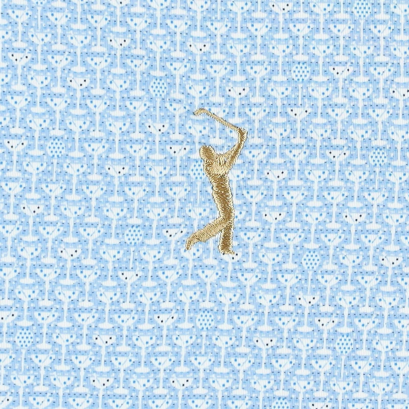 Women's Peter Millar  Light Blue THE PLAYERS Goldman Mar-Tee-Ni Break Quarter-Zip Sunshirt Pullover