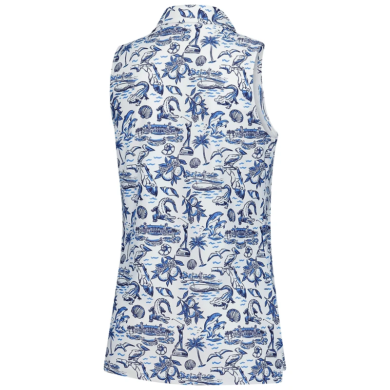 Women's Smith & Quinn  White THE PLAYERS Florida Icon Alice Sleeveless Polo