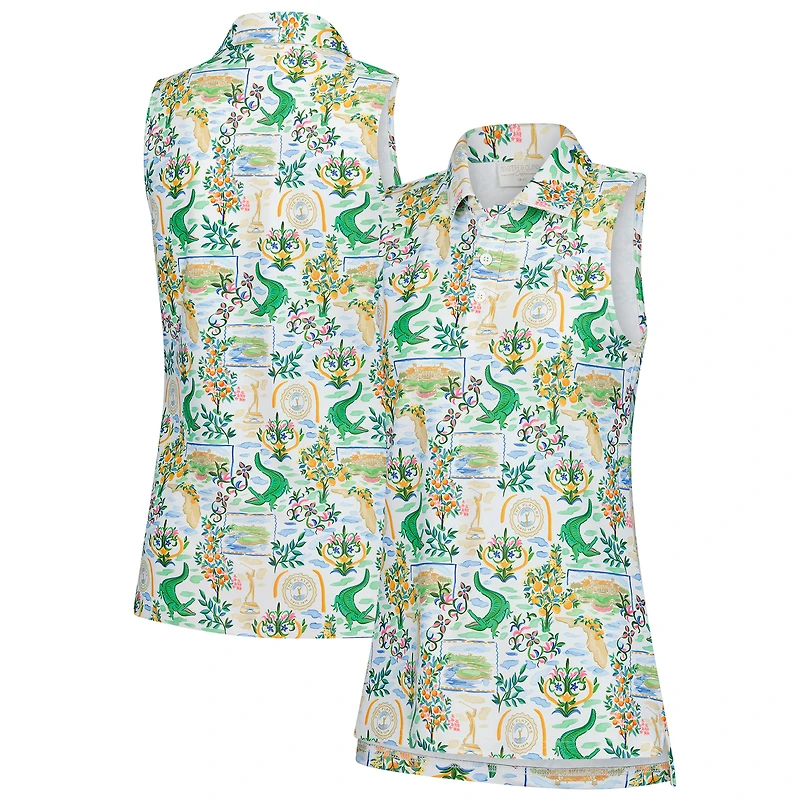 Polo sans manches blanc pour femme Smith & Quinn THE PLAYERS Sawgrass Clubhouse Alice
