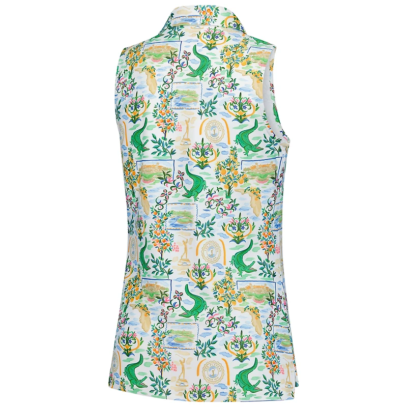 Polo sans manches blanc pour femme Smith & Quinn THE PLAYERS Sawgrass Clubhouse Alice