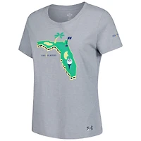 T-shirt de performance pour femme Under Armour Heather Grey THE PLAYERS