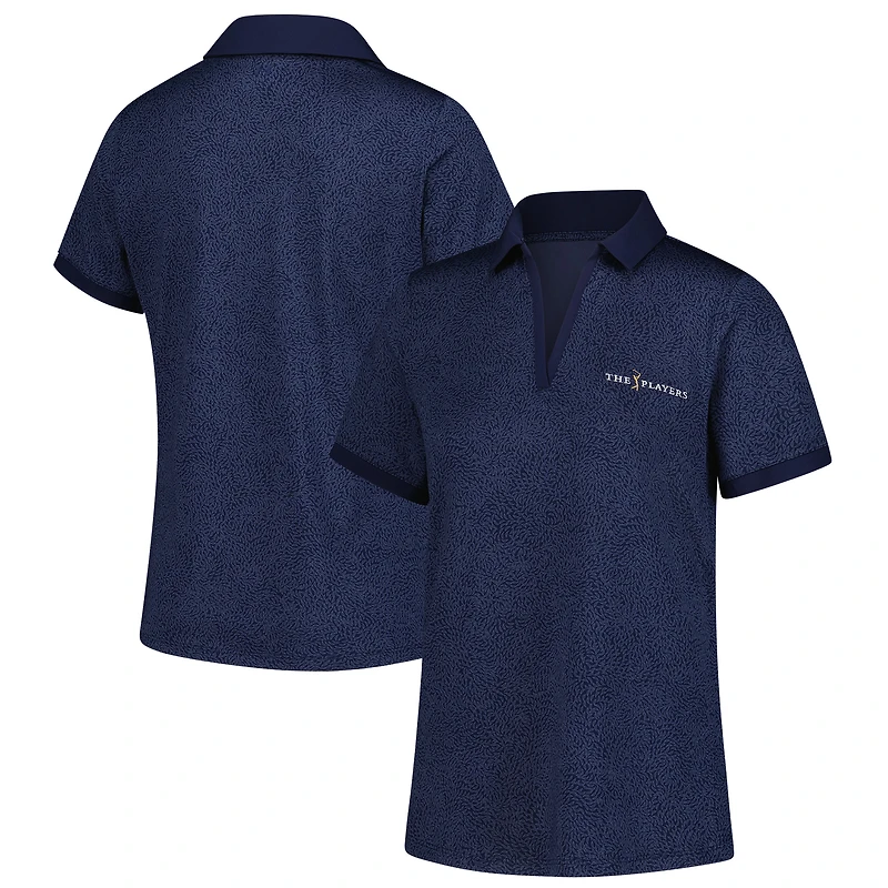 Women's Under Armour  Navy THE PLAYERS Playoff 3.0 Eagle Swoop V-Neck Polo