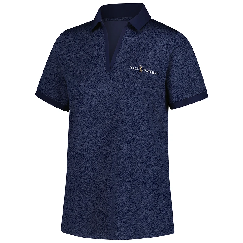 Polo à col en V Eagle Swoop Playoff 3.0 Under Armour bleu marine THE PLAYERS pour femme