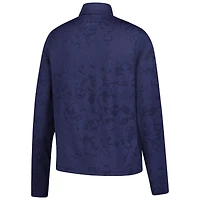Pull zippé quart de tour en jacquard rose Under Armour bleu marine THE PLAYERS pour femme