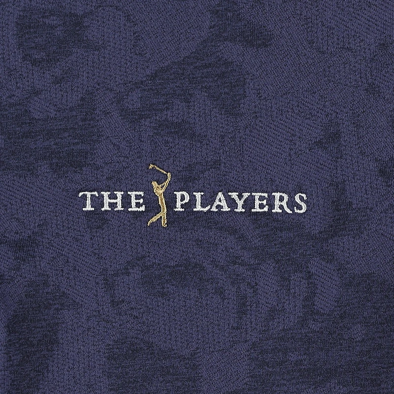 Pull zippé quart de tour en jacquard rose Under Armour bleu marine THE PLAYERS pour femme