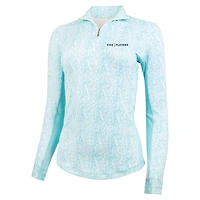 Women's Ahead  Aqua THE PLAYERS Idalia SPF Quarter-Zip Pullover