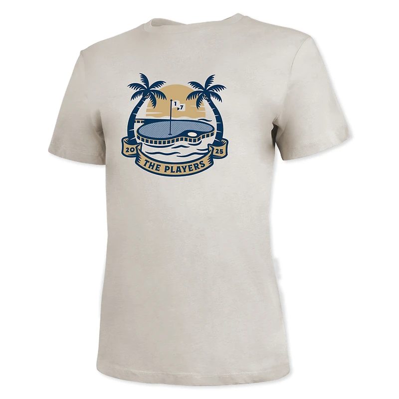 Women's Ahead Cream THE PLAYERS Palm Trees Zelda T-Shirt