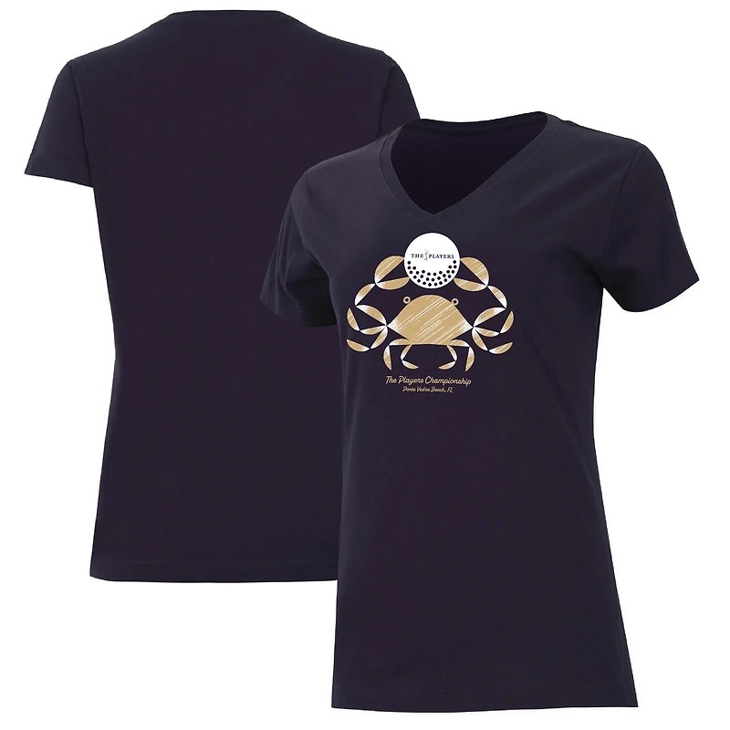 Women's Ahead Navy THE PLAYERS Vista V-Neck T-Shirt