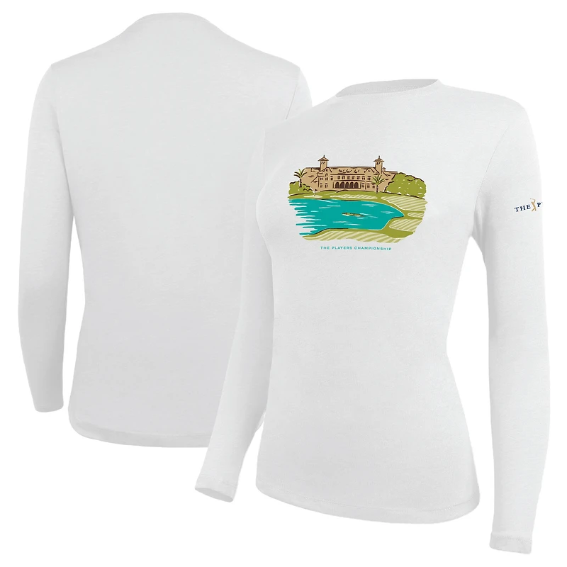 Women's Ahead White THE PLAYERS Clubhouse Chelsea Long Sleeve T-Shirt
