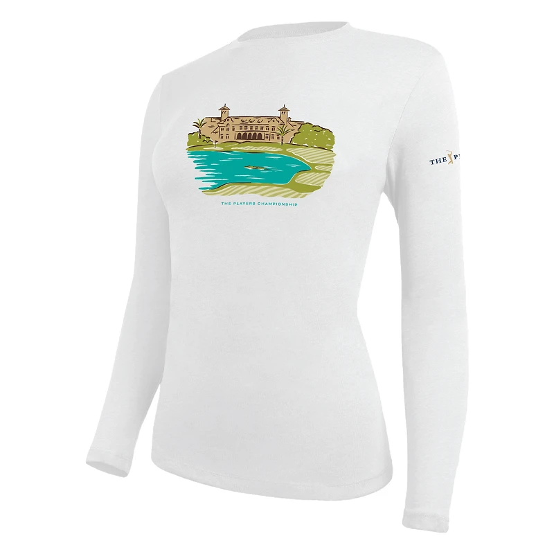 Women's Ahead White THE PLAYERS Clubhouse Chelsea Long Sleeve T-Shirt
