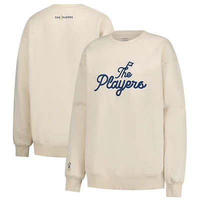 Sweat-shirt ras du cou surdimensionné Goldman pour femme Barstool Golf Tan THE PLAYERS