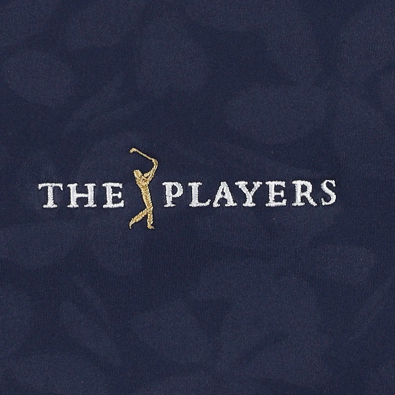 Women's FootJoy Navy THE PLAYERS Embossed Raglan ProDry Quarter-Zip Top