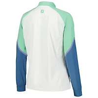 Veste blanche entièrement zippée FootJoy THE PLAYERS Color Block pour femme