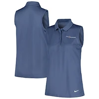 Women's Nike Blue THE PLAYERS Victory Performance Sleeveless Polo