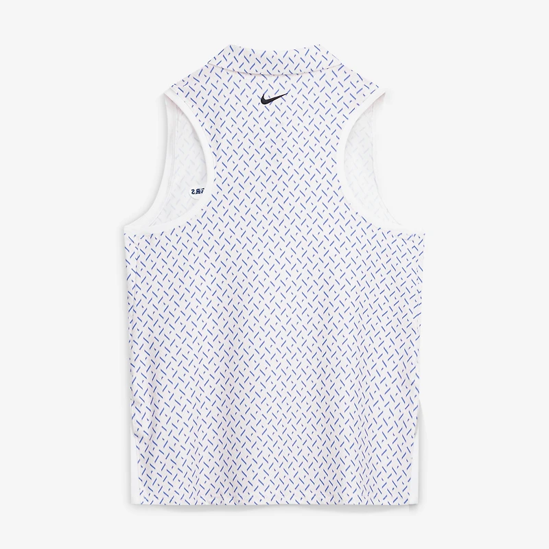 Women's Nike White THE PLAYERS Victory Printed Sleeveless Dri-Fit Polo