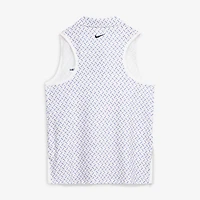 Women's Nike  White THE PLAYERS Victory Printed Sleeveless Dri-Fit Polo