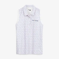 Women's Nike  White THE PLAYERS Victory Printed Sleeveless Dri-Fit Polo