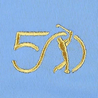Women's Peter Millar Blue THE PLAYERS 50th Anniversary Opal Sleeveless Stretch Jersey Polo