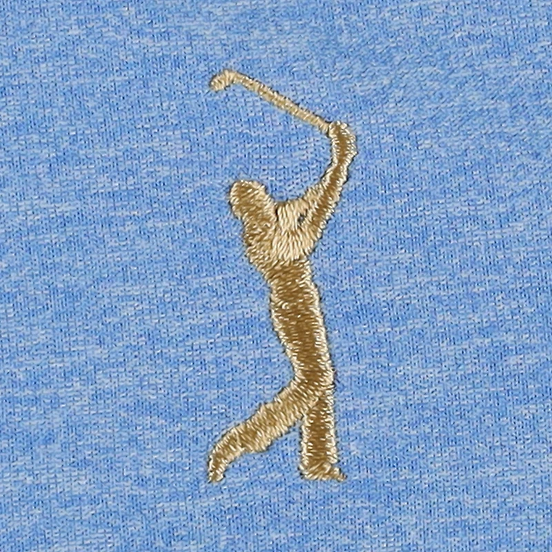 Women's Peter Millar Light Blue THE PLAYERS Melange Raglan Perth Quarter-Zip Top