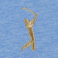 Women's Peter Millar Light Blue THE PLAYERS Melange Raglan Perth Quarter-Zip Top