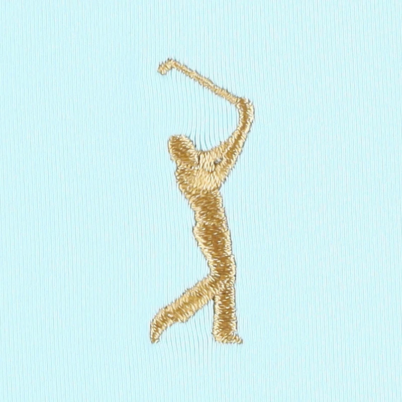 Polo Peter Millar bleu clair en jersey extensible sans manches THE PLAYERS Opal pour femme
