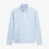 Pull à col zippé Peter Millar THE PLAYERS Vino Flora Perth Performance bleu clair pour femme