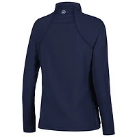 Women's Peter Millar Navy THE PLAYERS 50th Anniversary Perth Performance Raglan Quarter-Zip Top