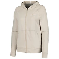 Women's Peter Millar Tan THE PLAYERS Beaumont Raglan Full-Zip Hoodie
