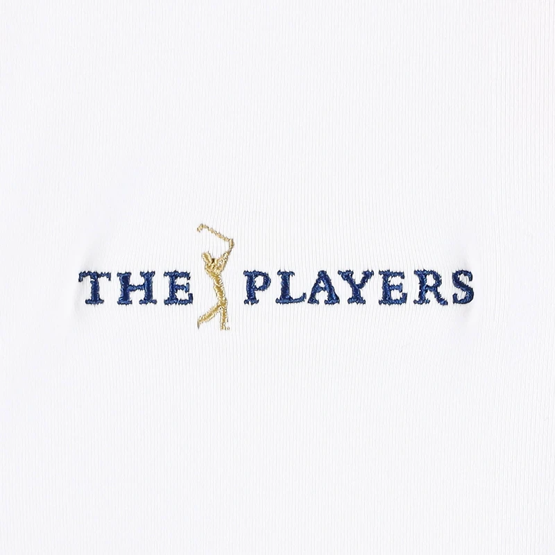 Polo Peter Millar blanc en jersey extensible sans manches THE PLAYERS Opal pour femme