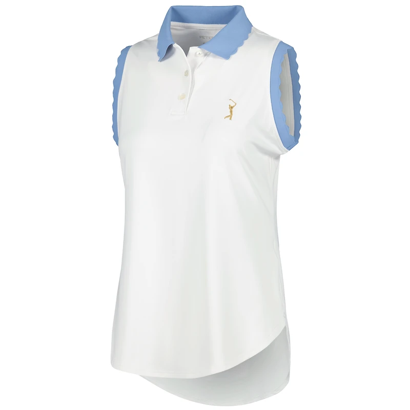 Polo sans manches en jersey extensible THE PLAYERS pour femme Peter Millar blanc