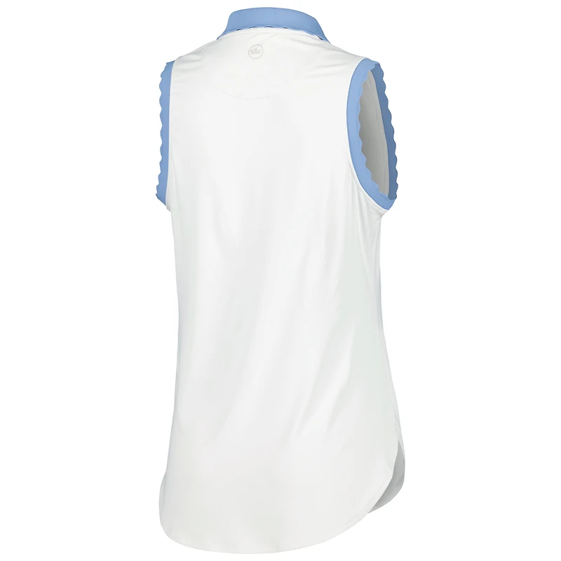 Polo sans manches en jersey extensible THE PLAYERS pour femme Peter Millar blanc
