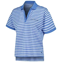 Women's Puma Blue/White THE PLAYERS Everyday Stripe Pique dryCELL Polo
