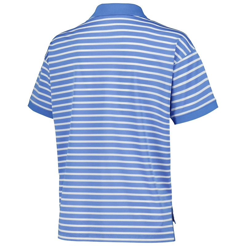 Women's Puma Blue/White THE PLAYERS Everyday Stripe Pique dryCELL Polo